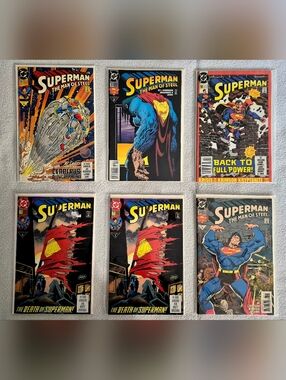 Superman The Man of Steel Lotof6, #13,33,50,75 (2), 31 DC Comics 1990-94 M/NM